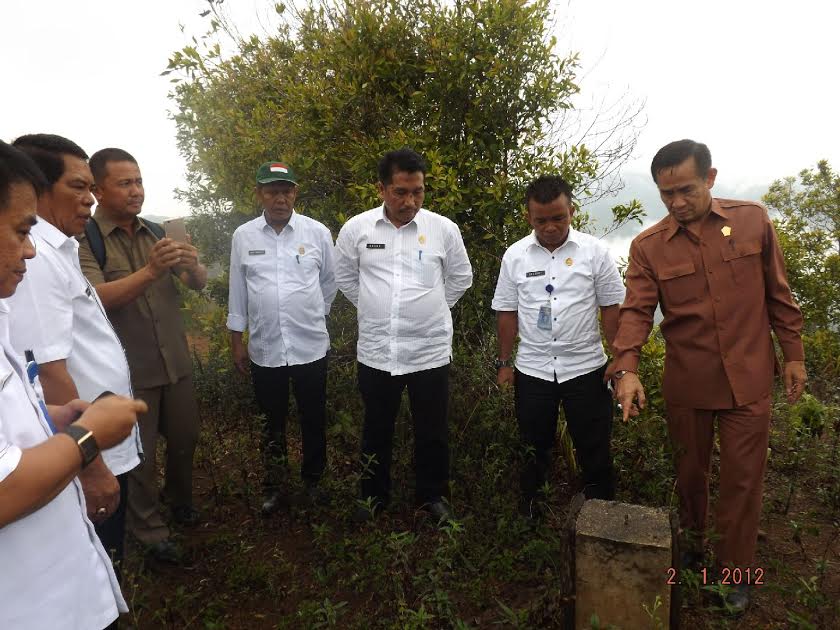 Kunjungan kerja Komisi I Deprov Sulut dan Pemkab Bolmong saat melakukan survei titik kordinat tapal batas Bolmong dan Bolsel
