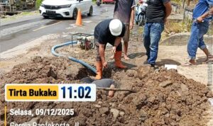 Perbaikan di Kecamatan modayag mengakibatkan terganggunya distribusi air bersih ke pelanggan